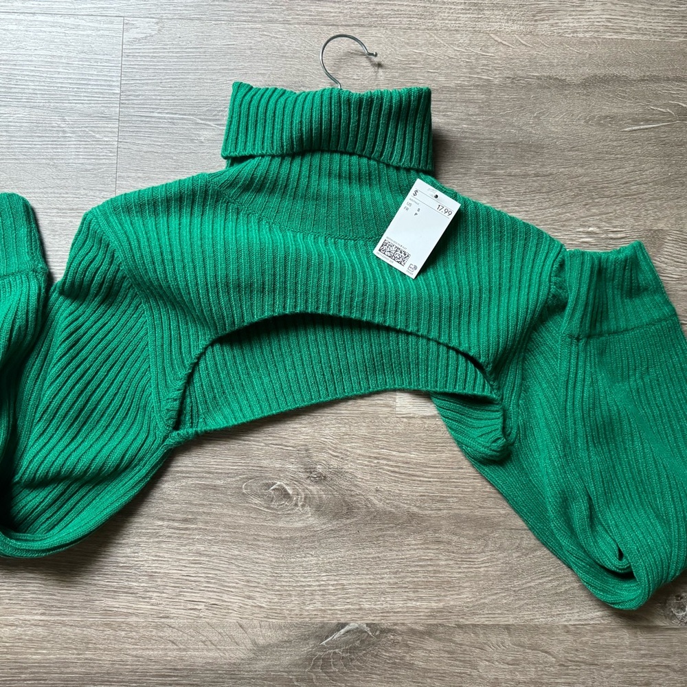 Green Turtleneck Sweater